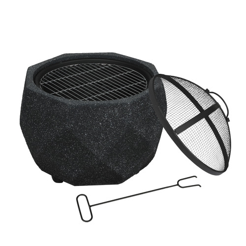 Oakleigh Home Enya Fire Pit with Grill Tray Temple & ster