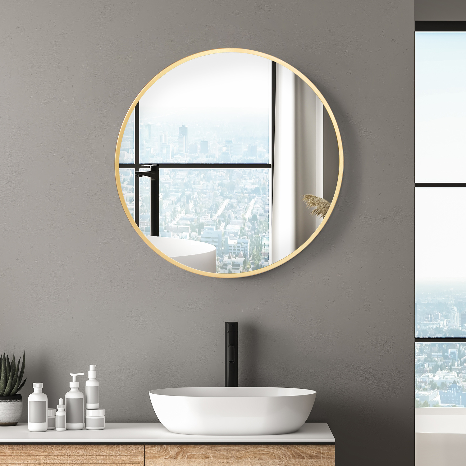 Oakleigh Home Zane Round Wall Mirror | Temple & Webster