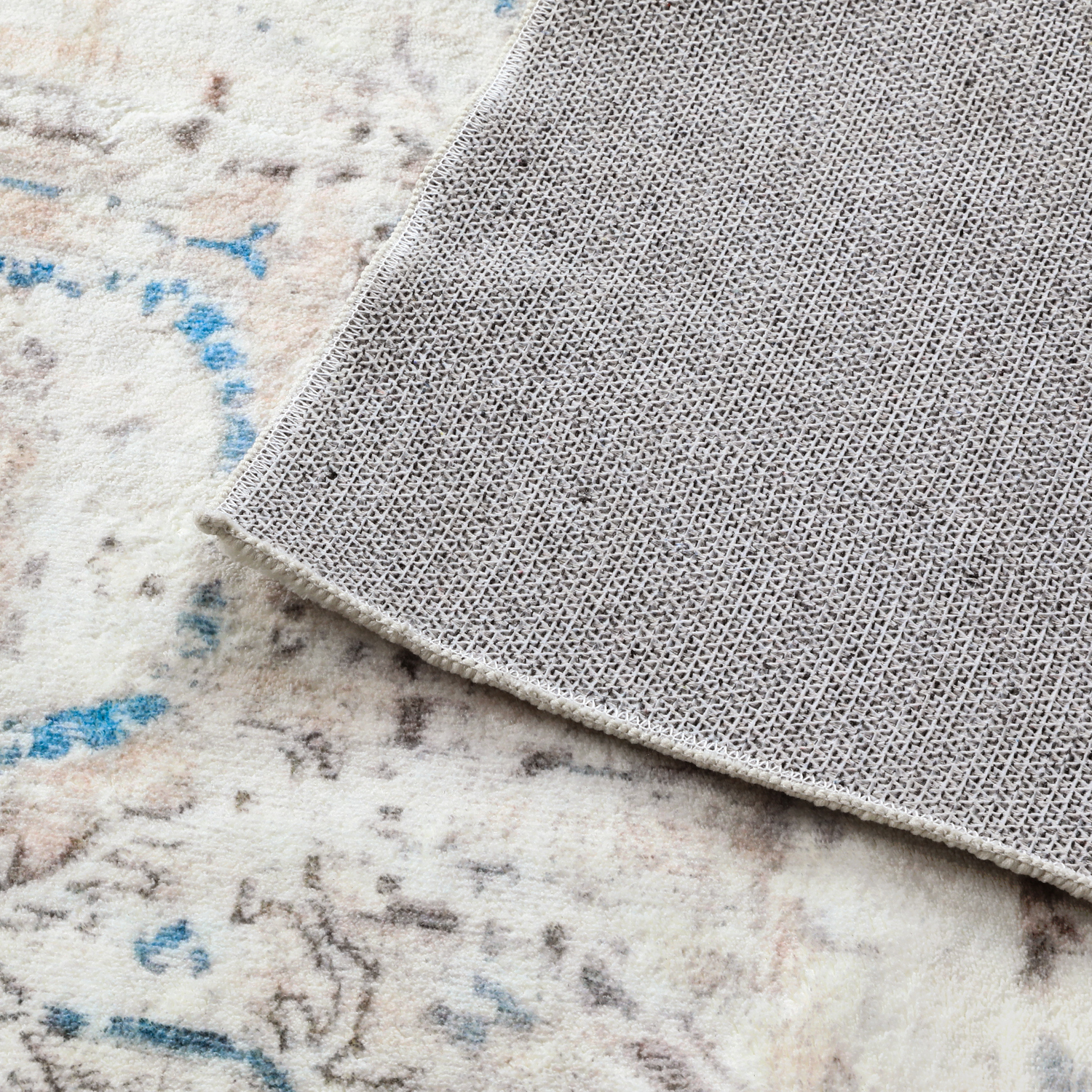 Sliver & Blue Cove Power-Loomed Rug