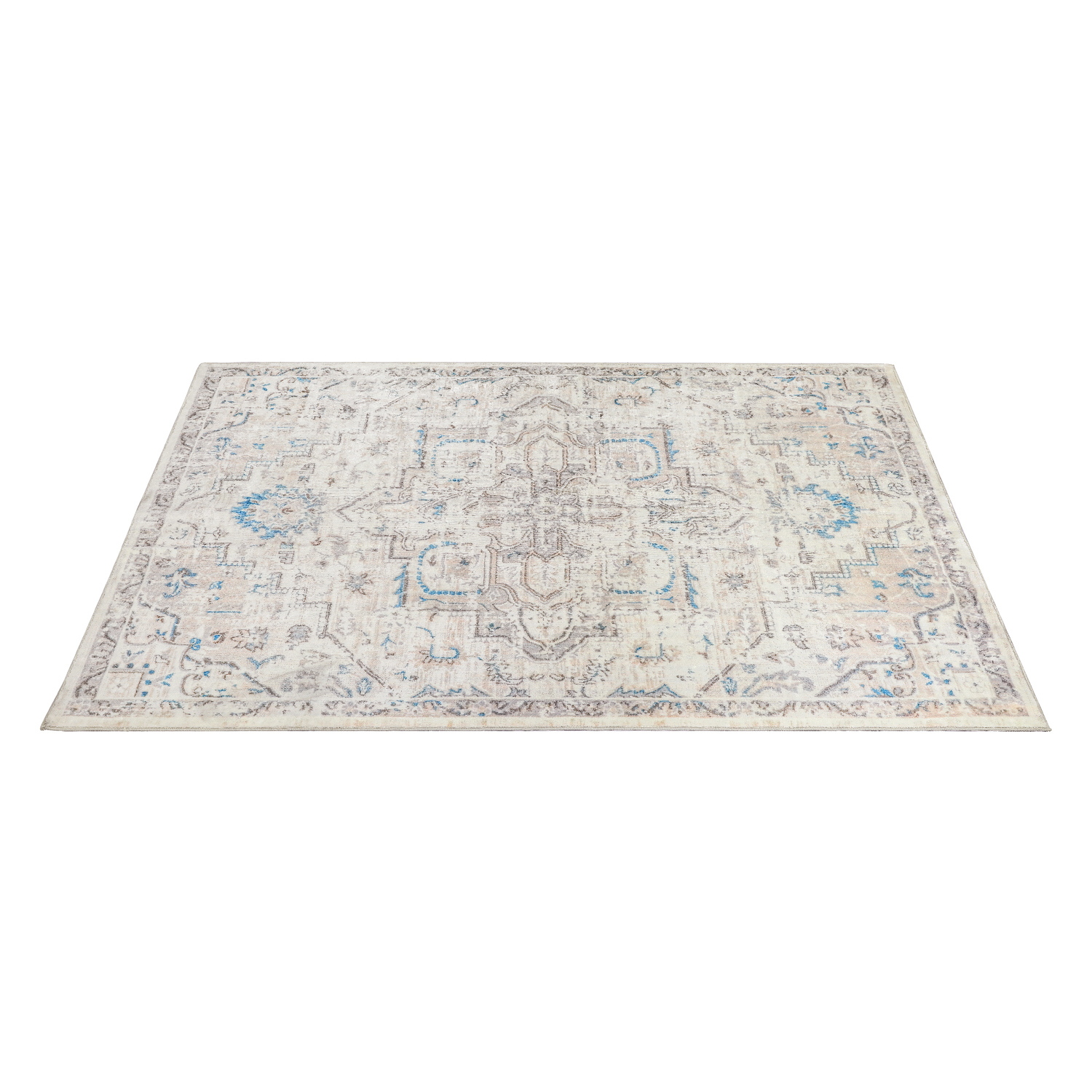 Sliver & Blue Cove Power-Loomed Rug
