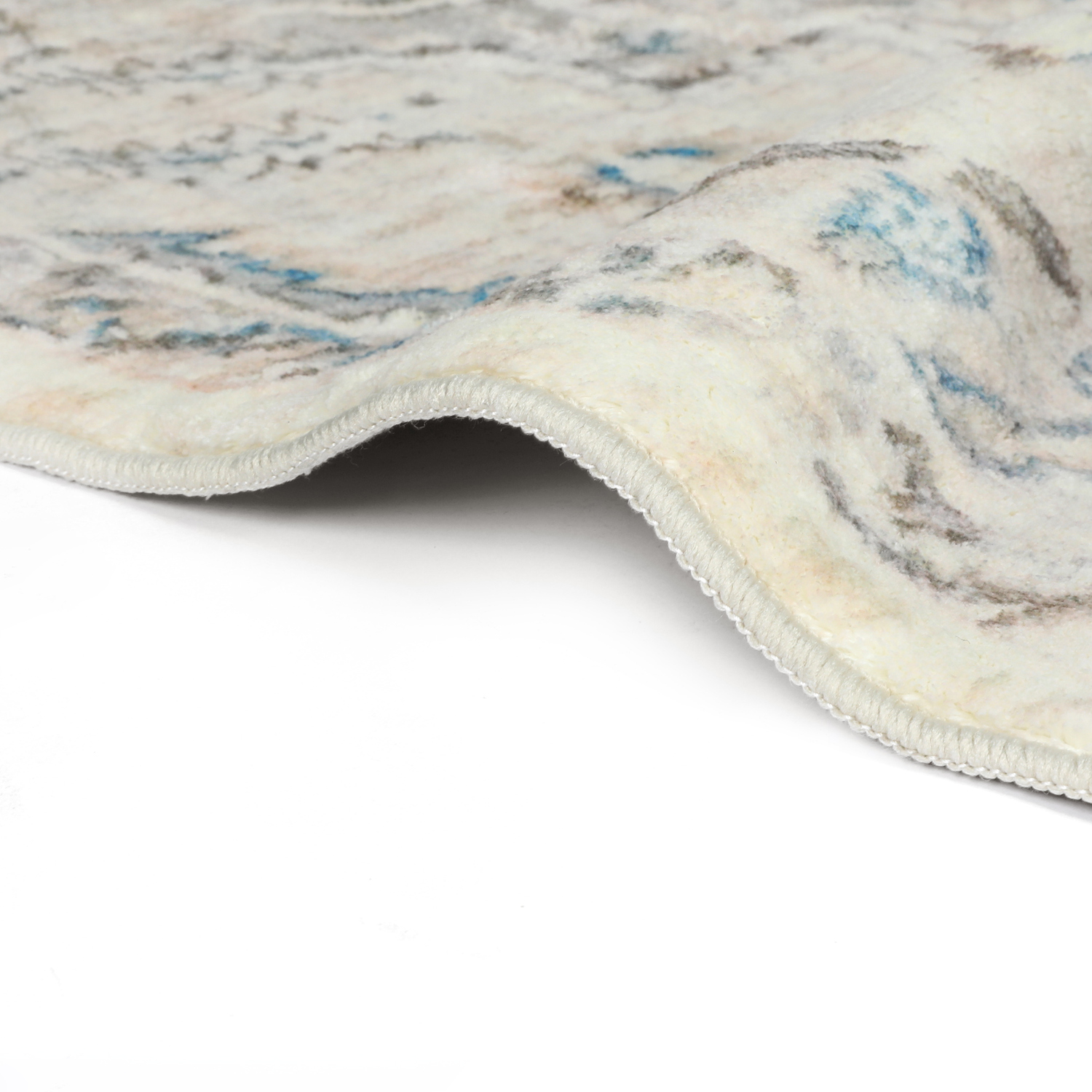 Sliver & Blue Cove Power-Loomed Rug