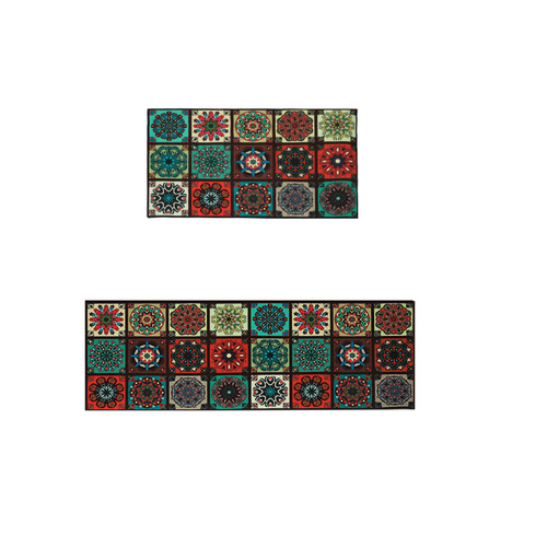 4-Piece Multicolor Non-Slip Mat, Sold by at Home