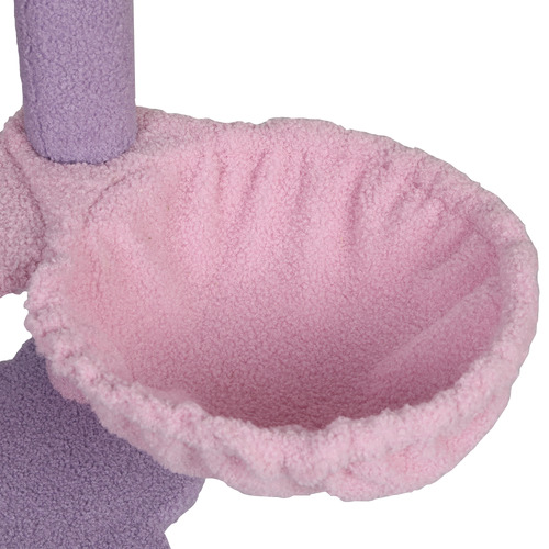 Oakleigh Home Purple Liatorp Plush Cat Tree Temple & ster