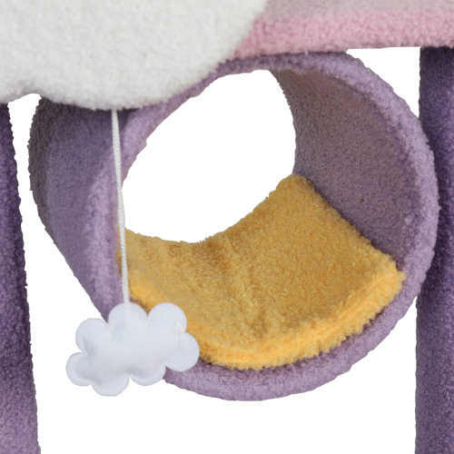 Oakleigh Home Purple Liatorp Plush Cat Tree Temple & ster