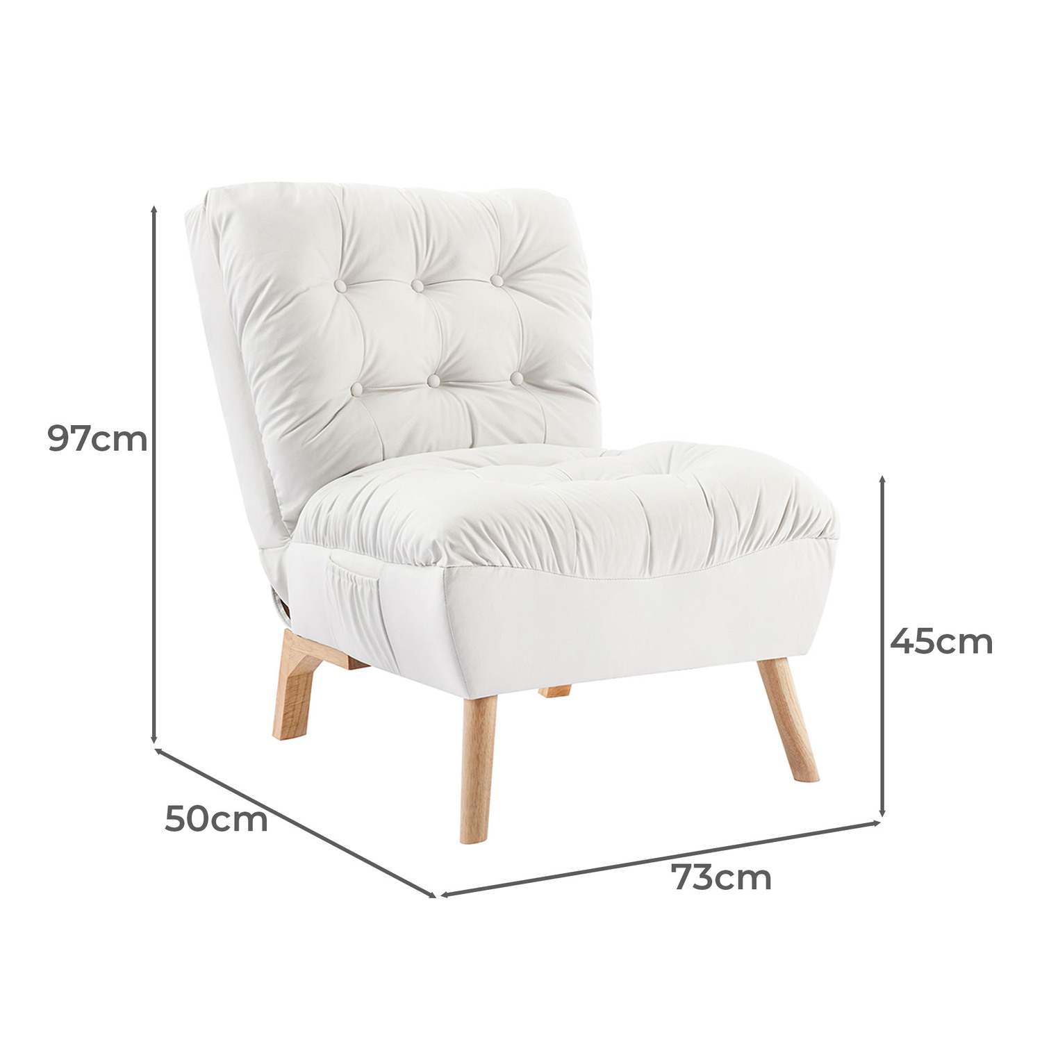 Gatten Recliner Armless Chair