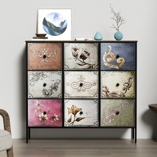 Brown Danai 9 Drawer Chest