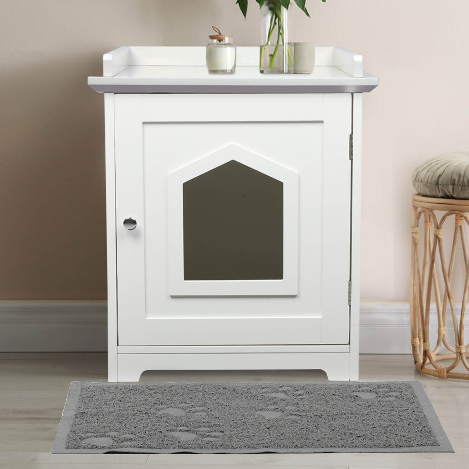 Olavi Wooden Litter Box Enclosure