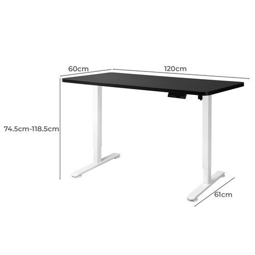 120cm Justus Electric Single Motor Adjustable Desk