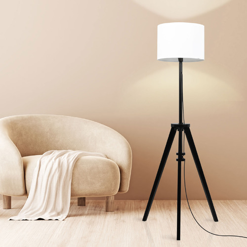 Oakleigh Home Roxanne Linen Floor Lamp | Temple & Webster