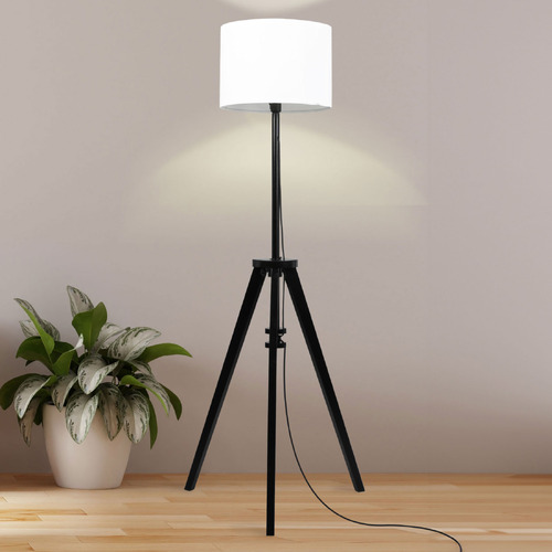 Oakleigh Home Roxanne Linen Floor Lamp | Temple & Webster