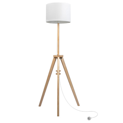 Oakleigh Home Roxanne Linen Floor Lamp | Temple & Webster