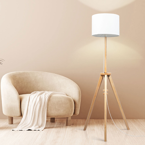 172cm Roxanne Linen Floor Lamp