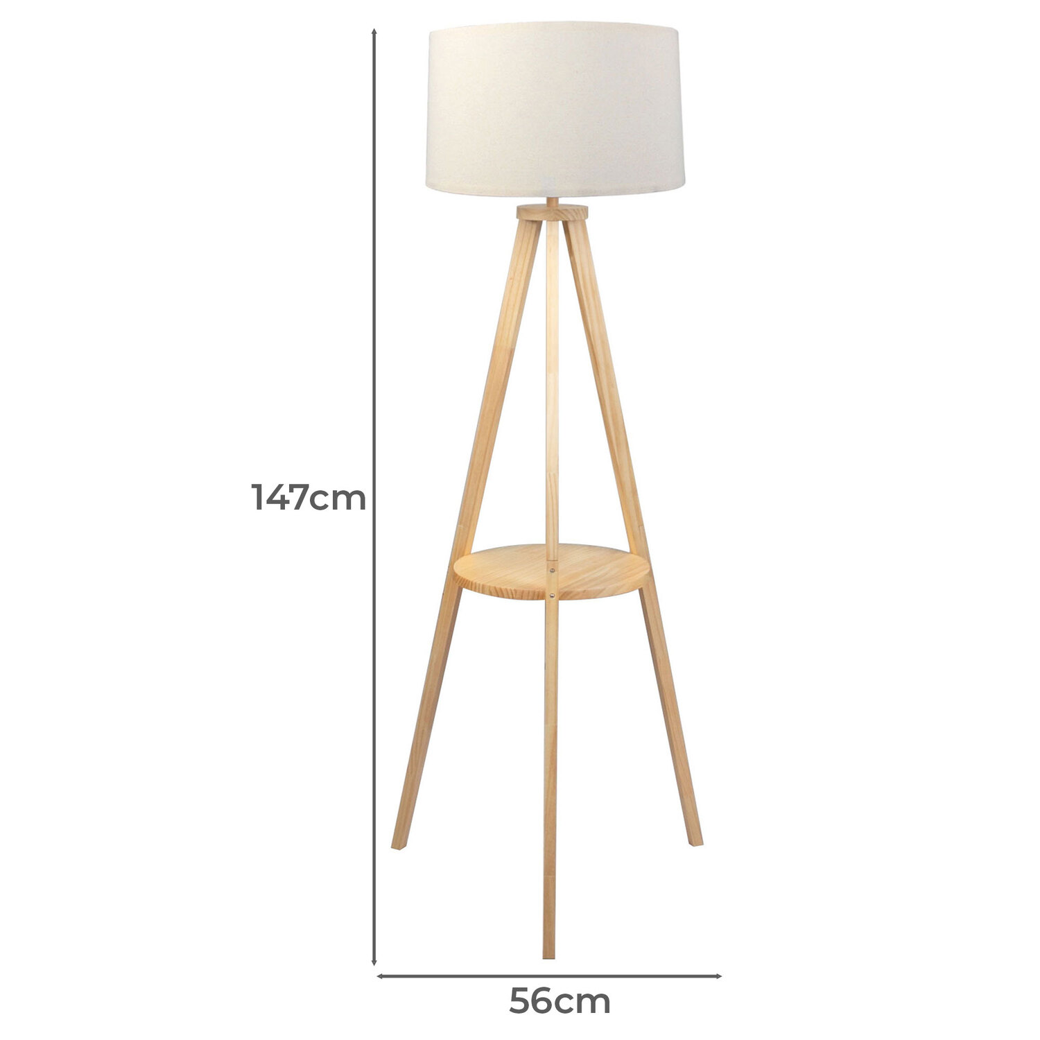 147cm Timothy Linen Floor Lamp