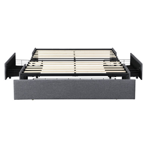 Oakleigh Home Declan Queen Bed Base with Storage Drawers Temple & ster