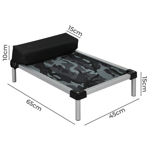 Camouflage Bingo Elevated Dog Bed