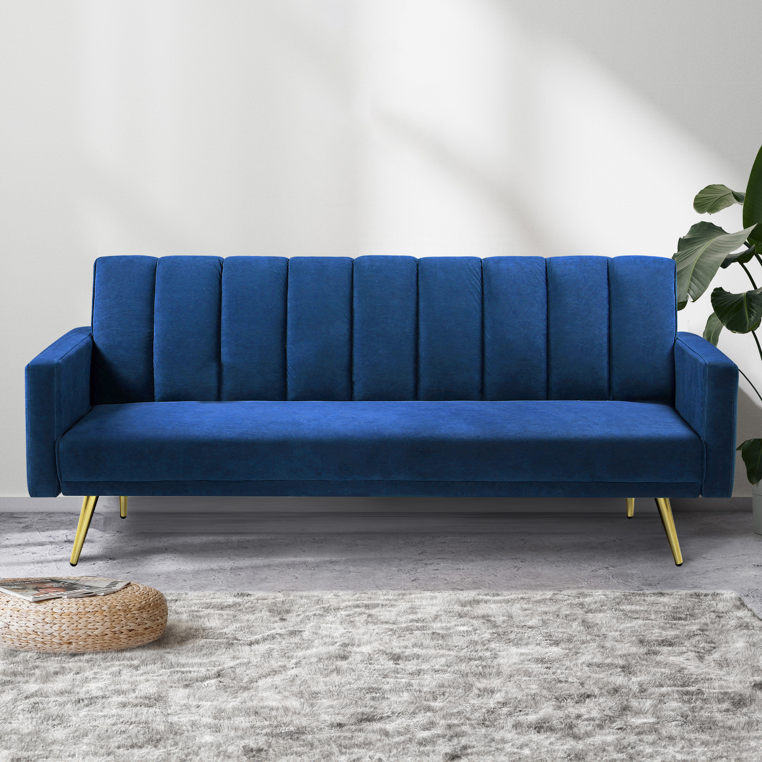 Aspen 3 Seater Velvet Sofa Bed