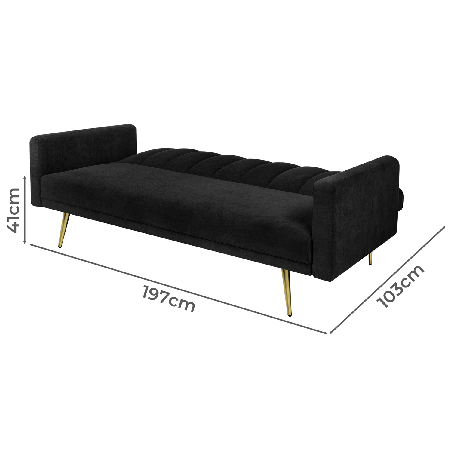 Aspen 3 Seater Velvet Sofa Bed