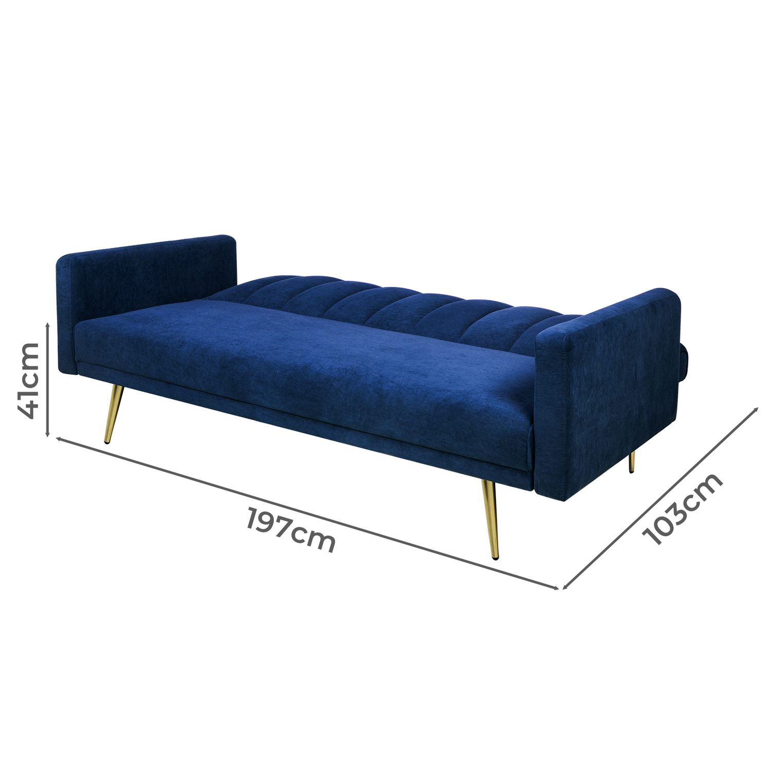Aspen 3 Seater Velvet Sofa Bed