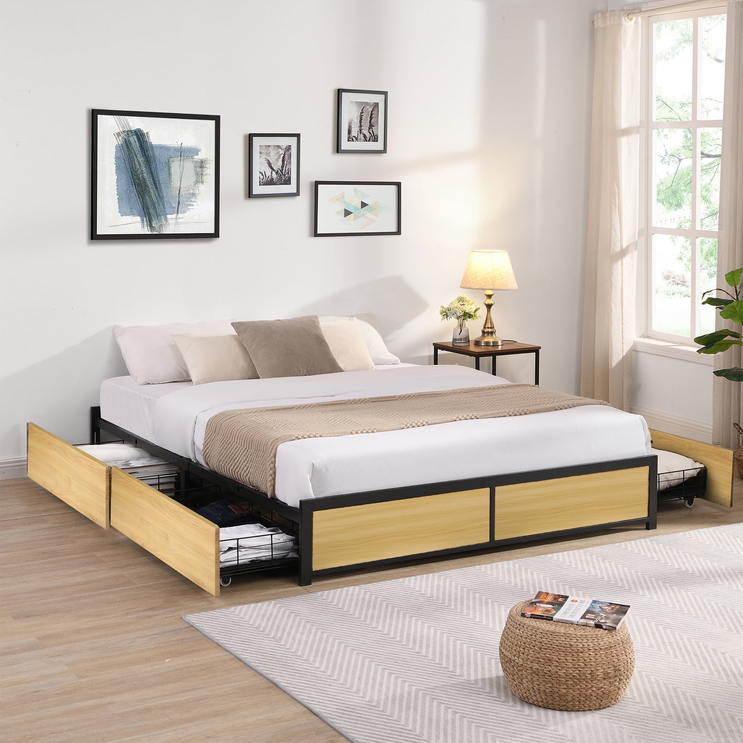 Nero-Bed-Base-with-Storage-Drawers