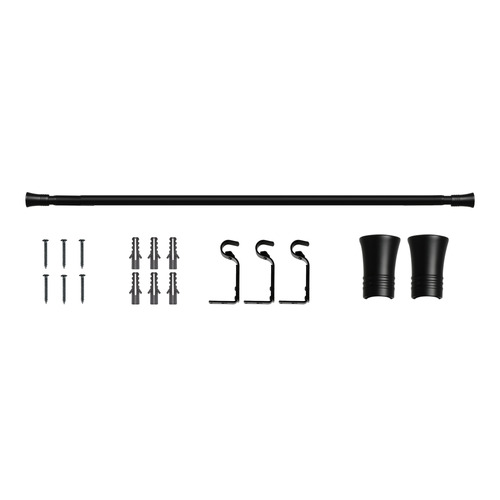 Lena Single Curtain Rod & Finials Set