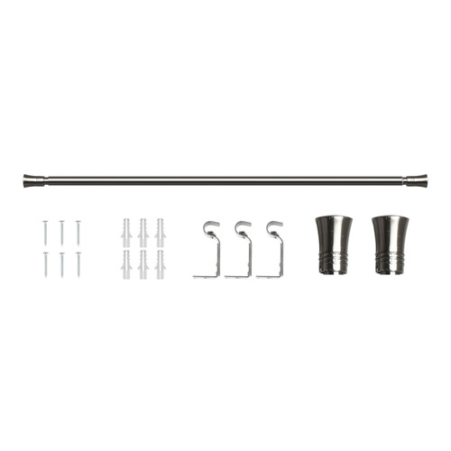 Lena Single Curtain Rod & Finials Set