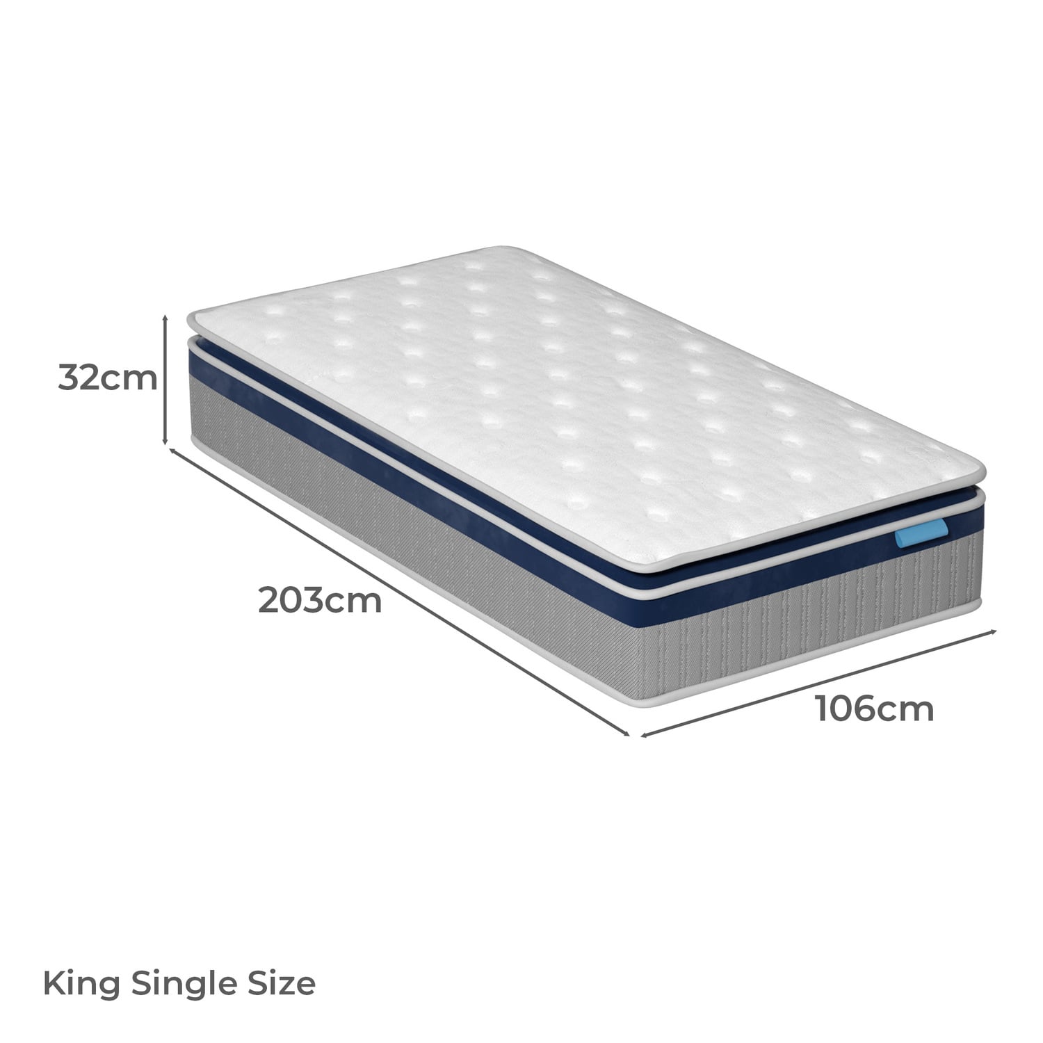 32cm Ruslan 7 Zone Pocket Spring Mattress