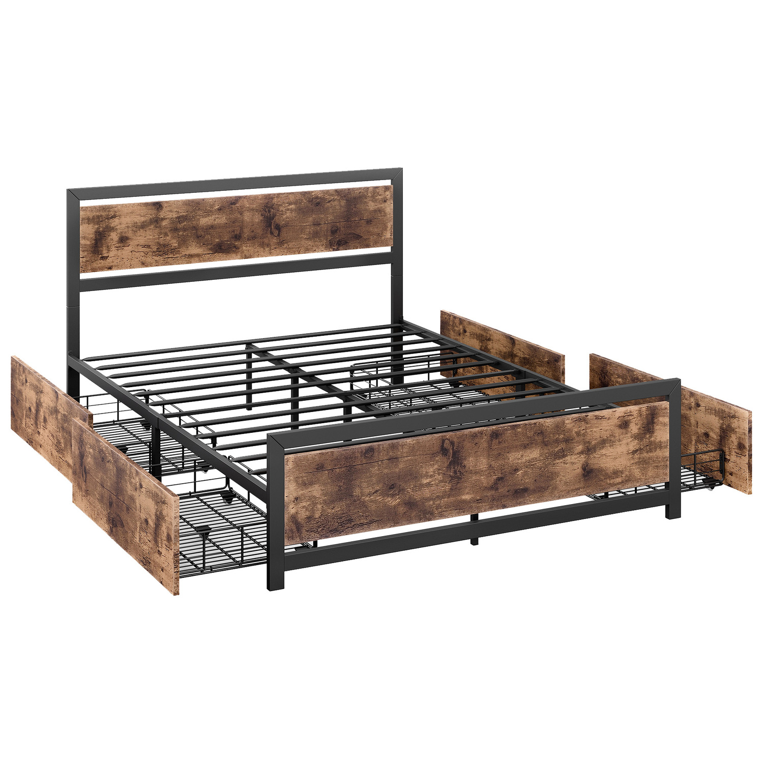Oakleigh Home Kuma Bed Frame with Storage Drawers | Temple & Webster