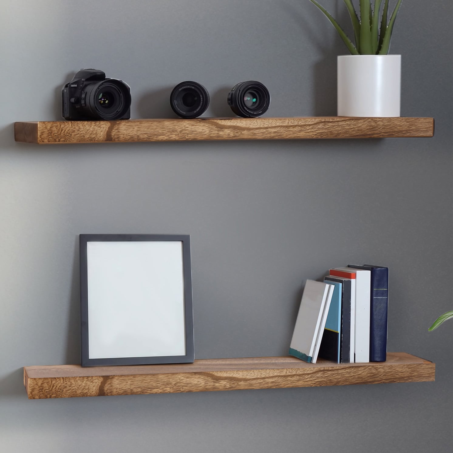 Araceli 61cm Paulownia Wood Floating Shelves