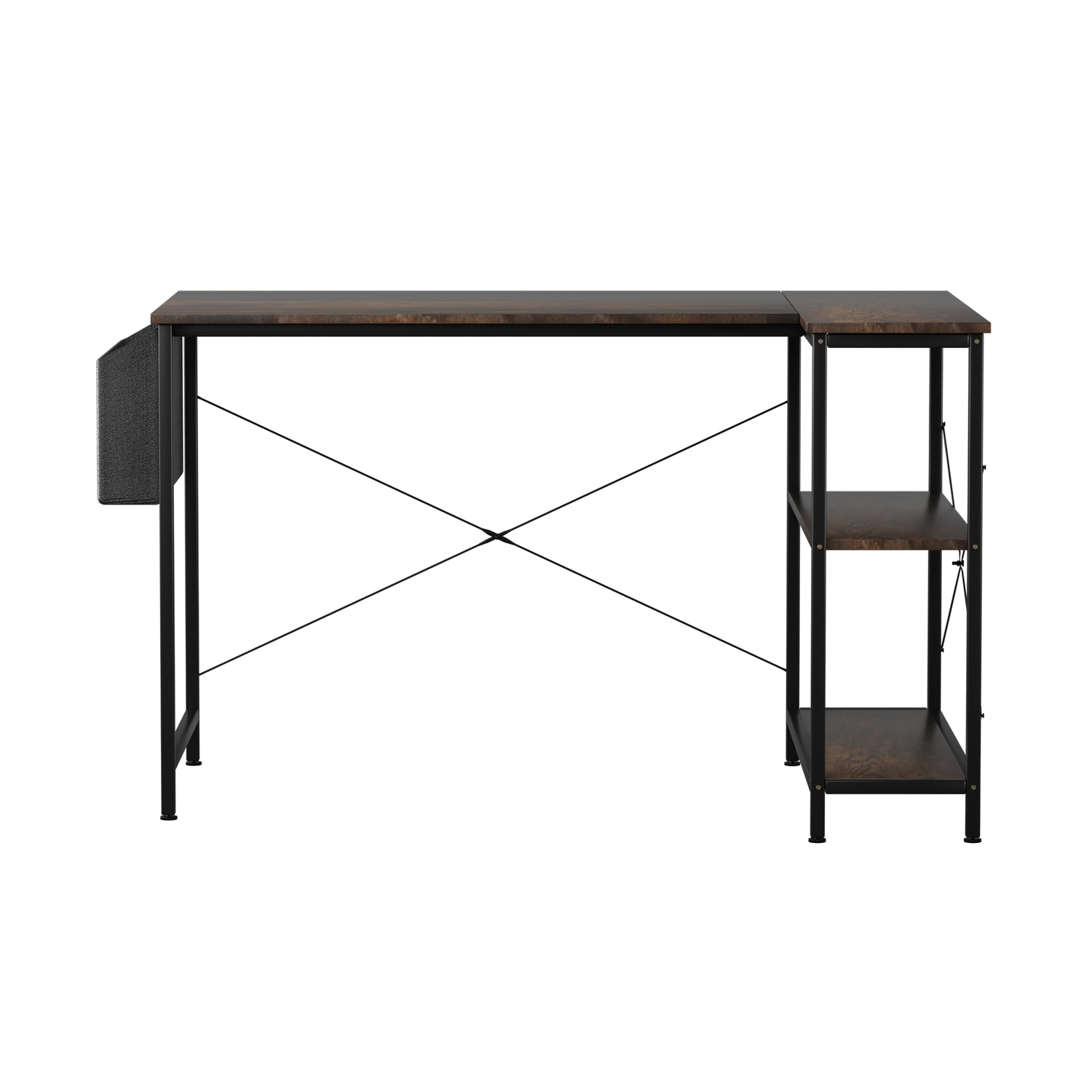 Pietro L-Shaped Desk with Shelves