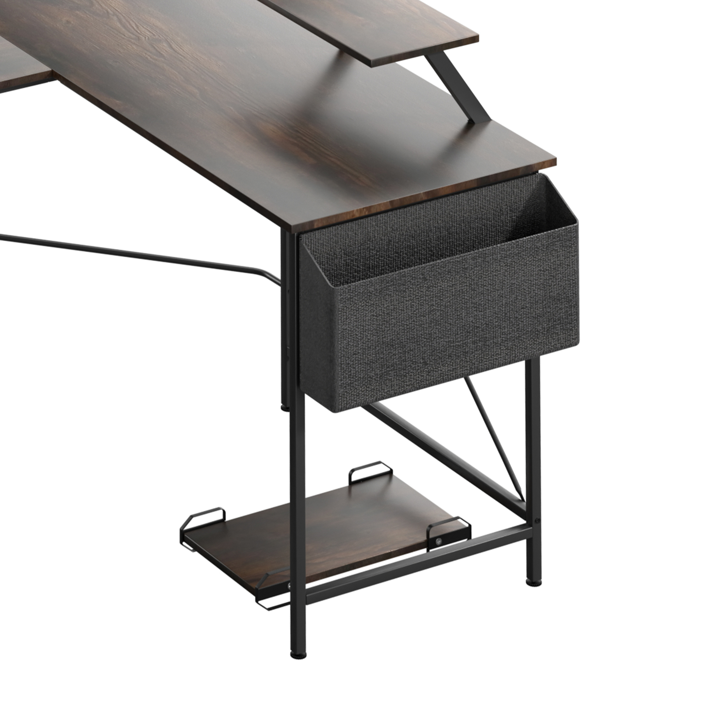 Pietro L-Shaped Desk with Storage Bag