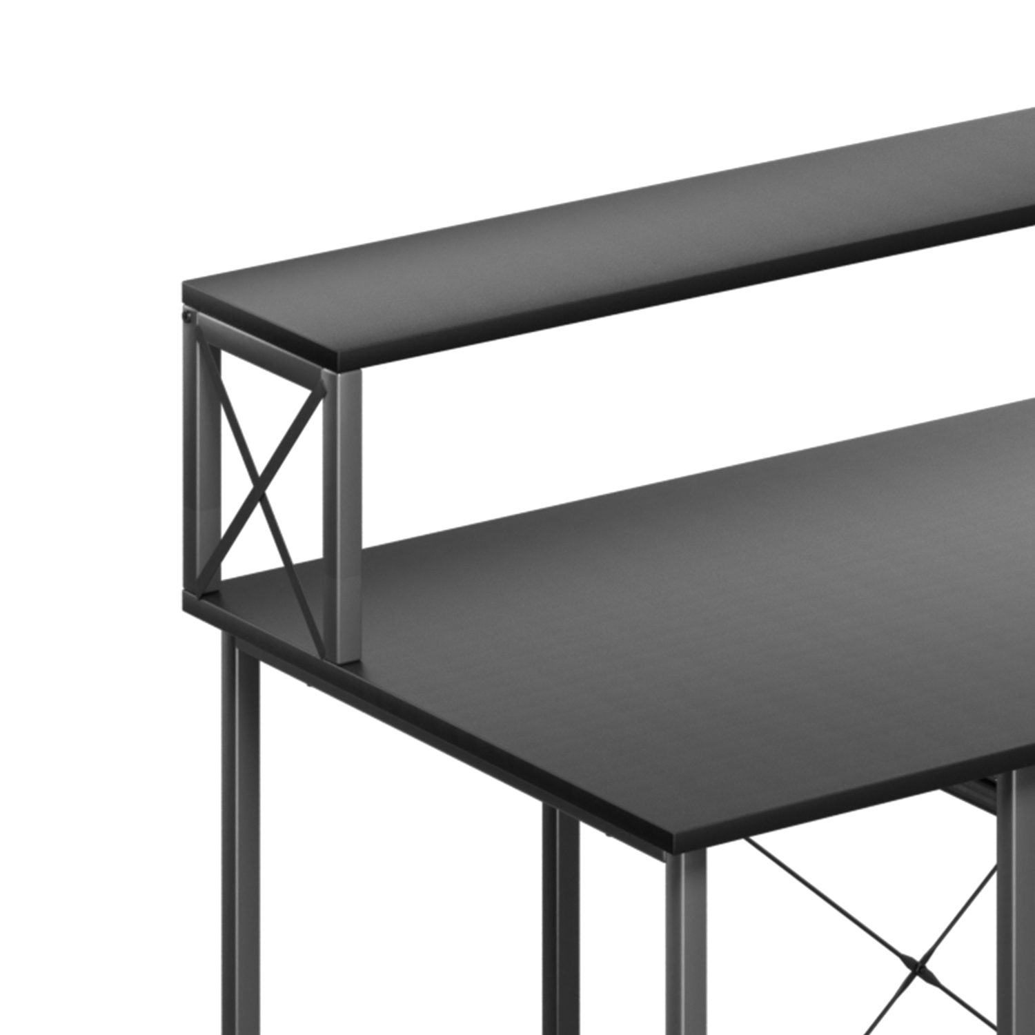 Pietro 3 Tier Computer Desk with Shelves