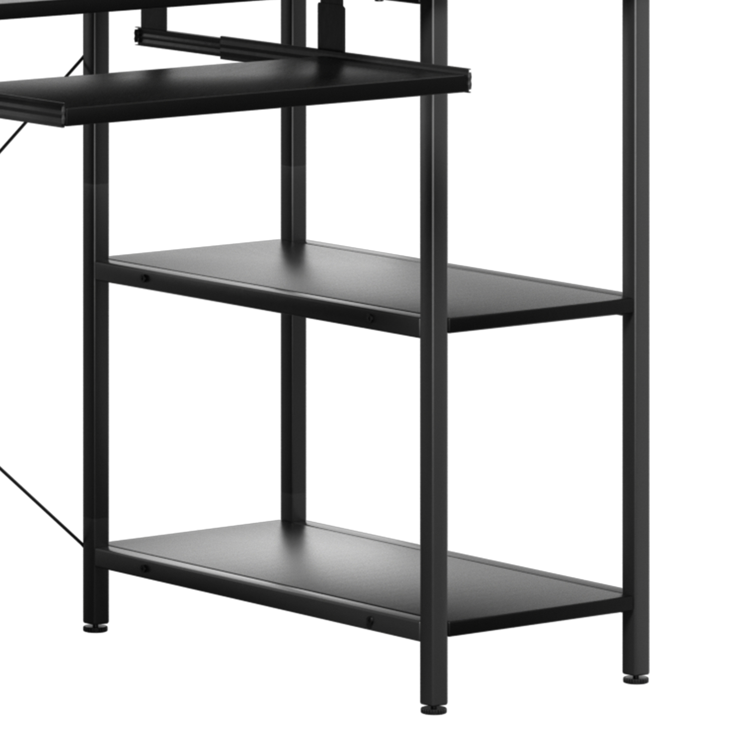 Pietro 3 Tier Computer Desk with Shelves