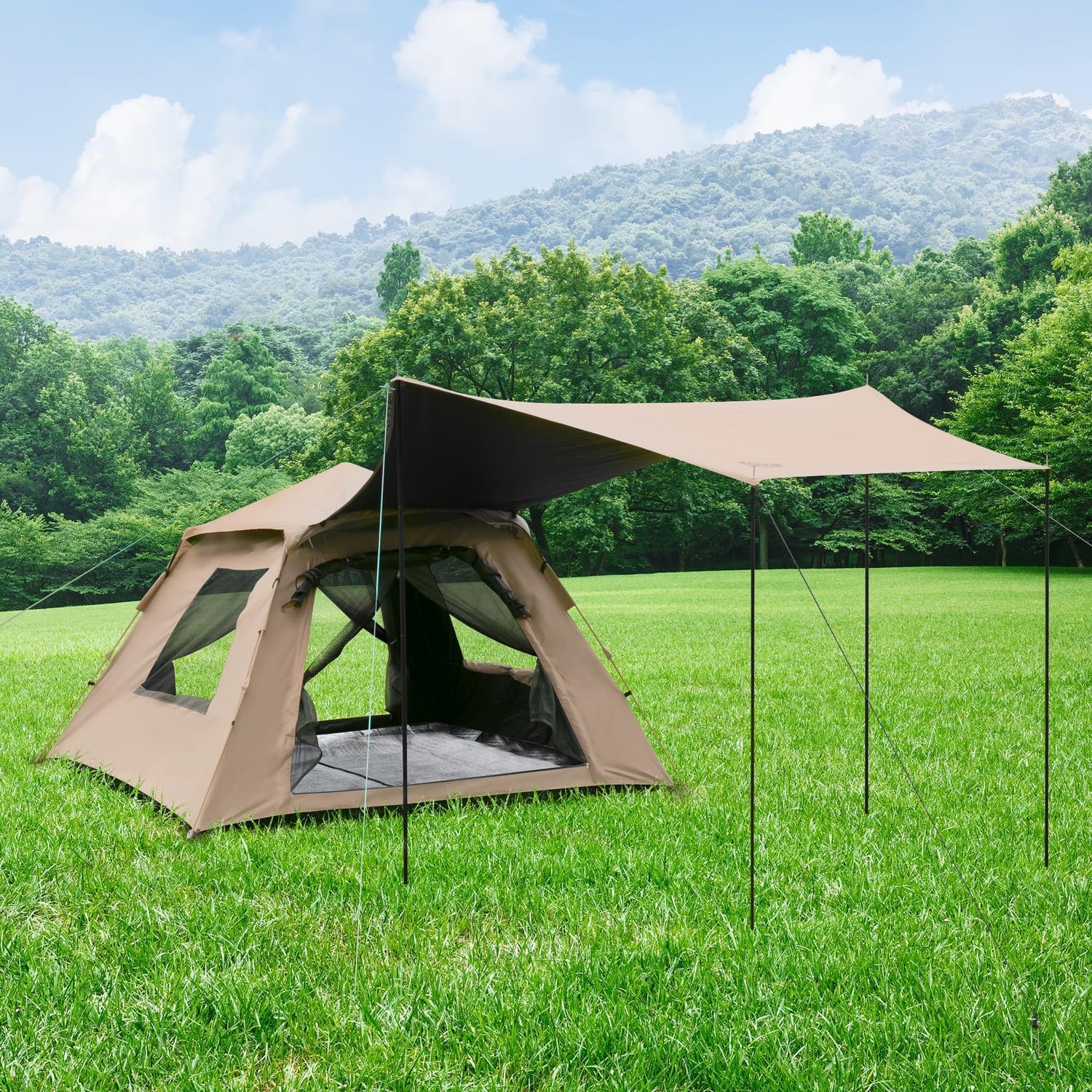 152cm Morgan 5 Person Pop Up Beach Tent Shelter