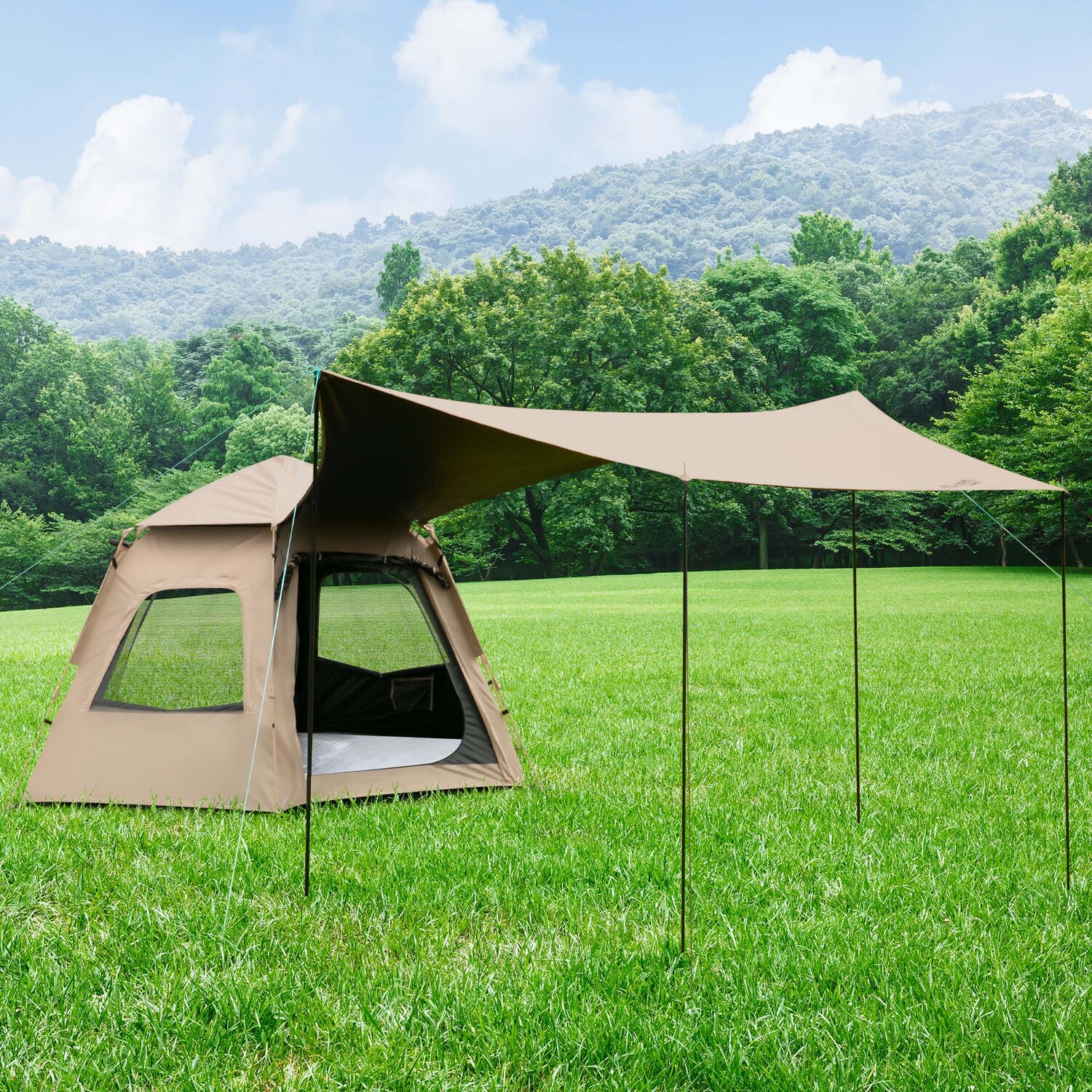 156cm Colon 5 Person Pop Up Beach Tent Shelter