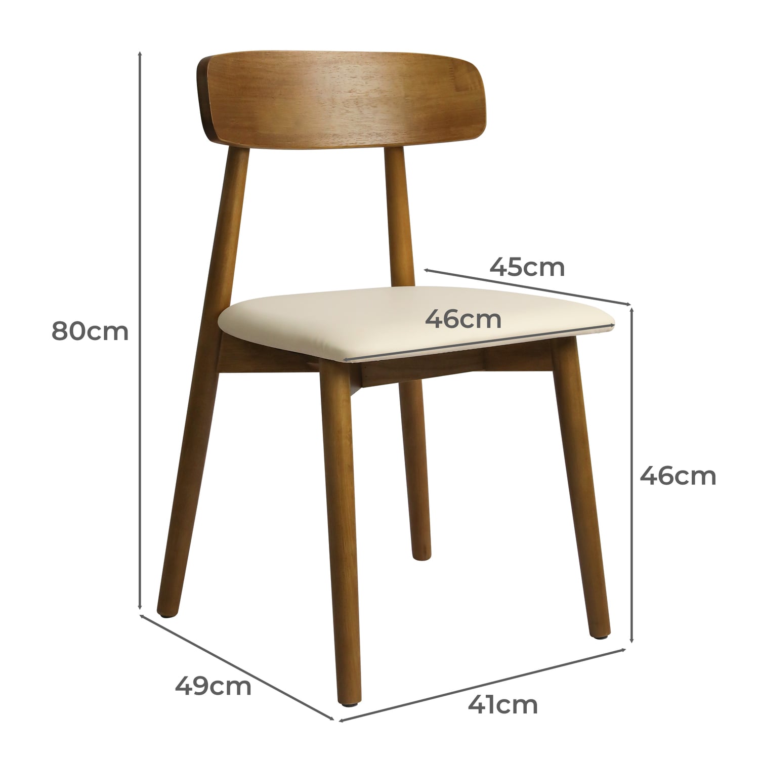 Sujin Rubberwood Dining Chairs