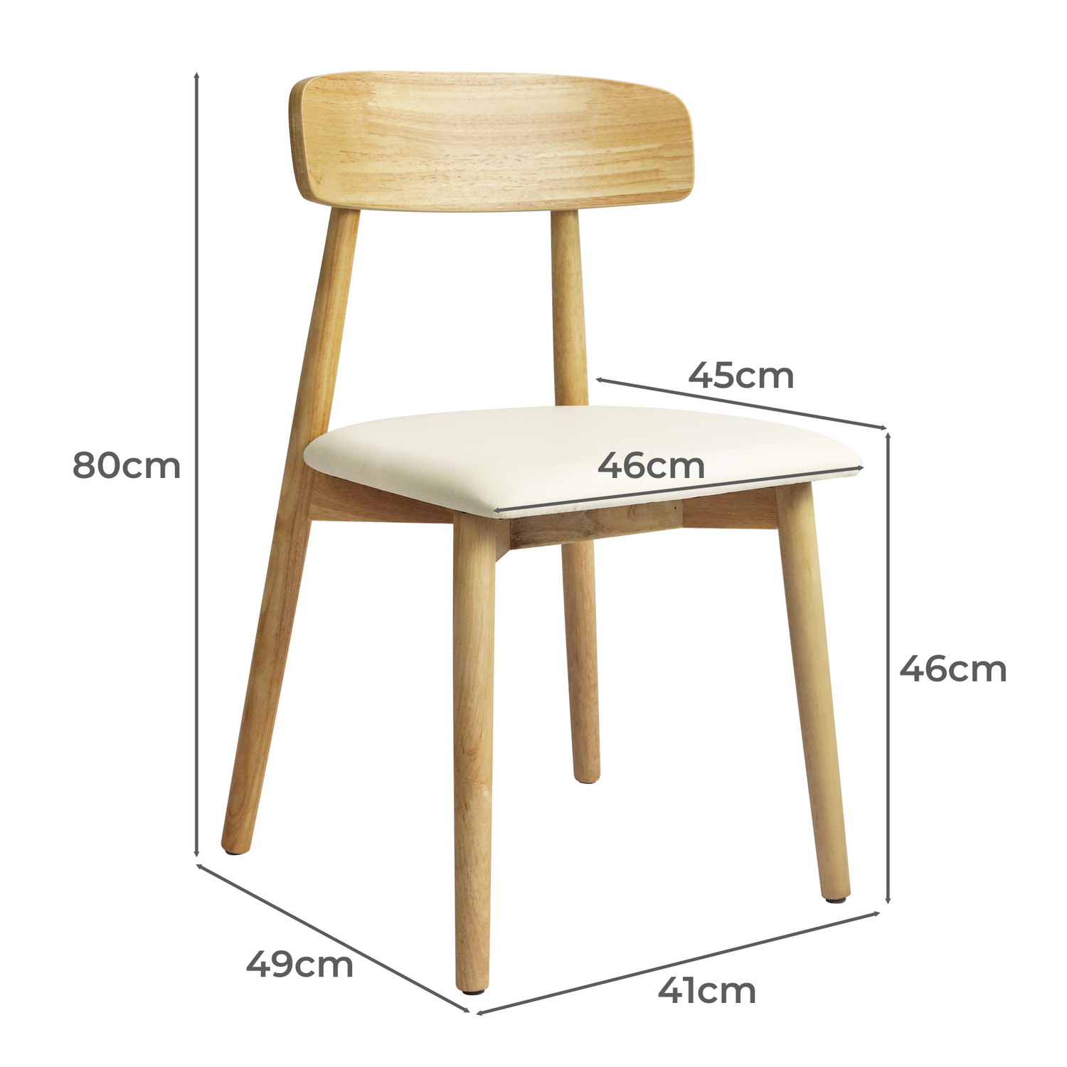 Sujin Rubberwood Dining Chairs