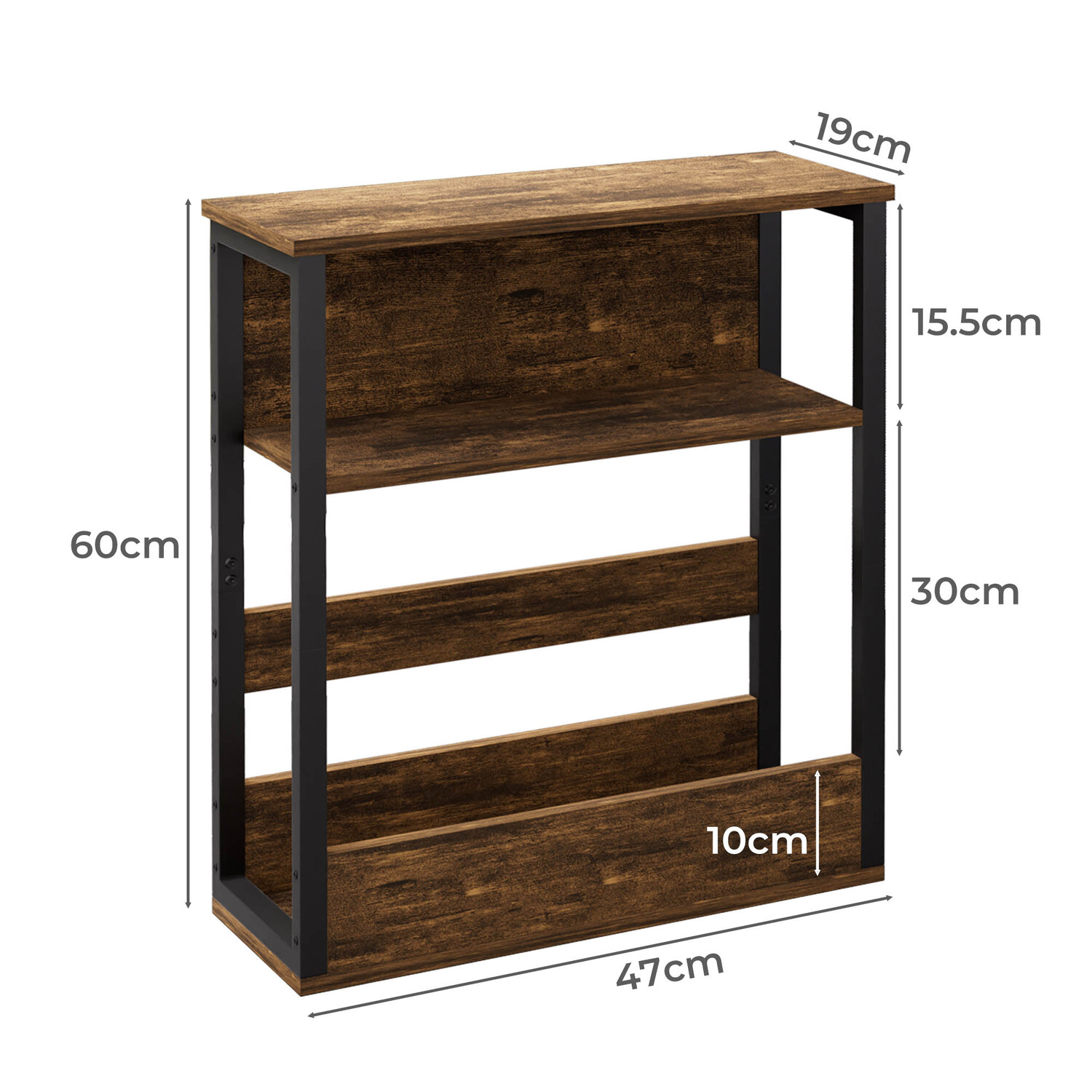 Jana Side Table with Shelves