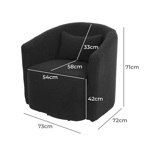 Edgar Upholstered Swivel Armchair
