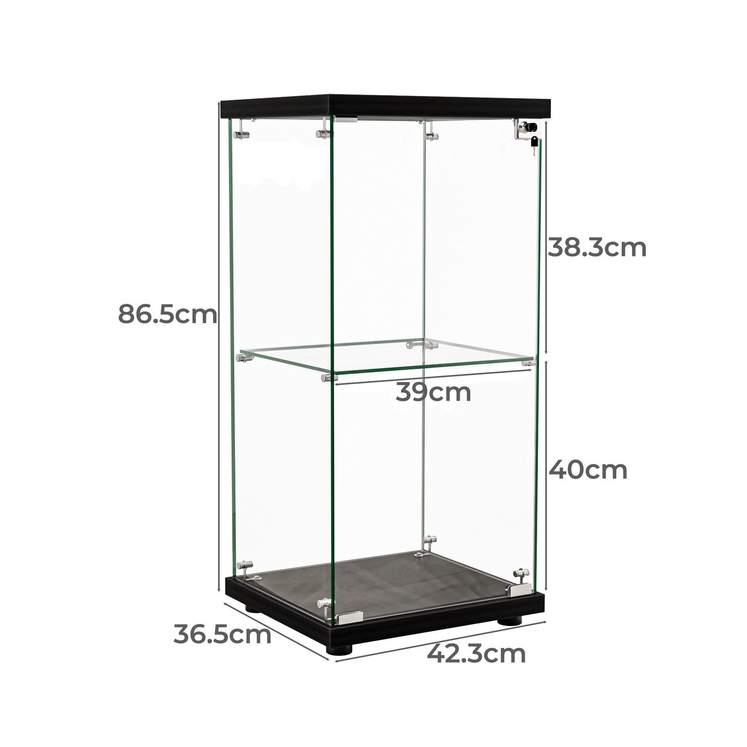 Zorn 2 Tier Display Cabinet with LED