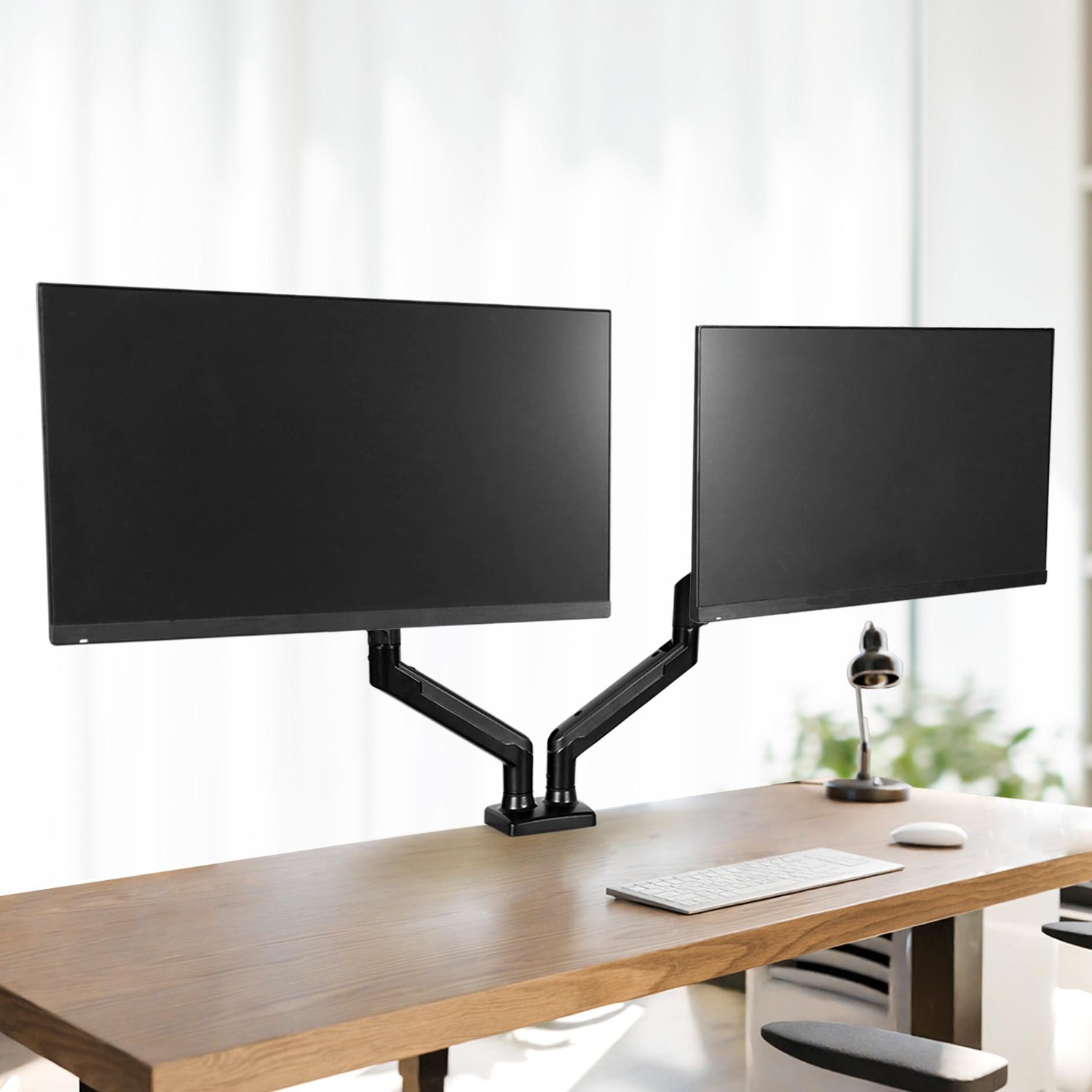 Oakleigh Home Herle Aluminium Dual Monitor Mount | Temple & Webster
