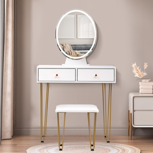 Frances LED Dressing Table & Stool Set