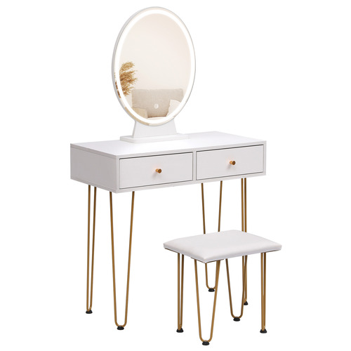 Frances LED Dressing Table & Stool Set