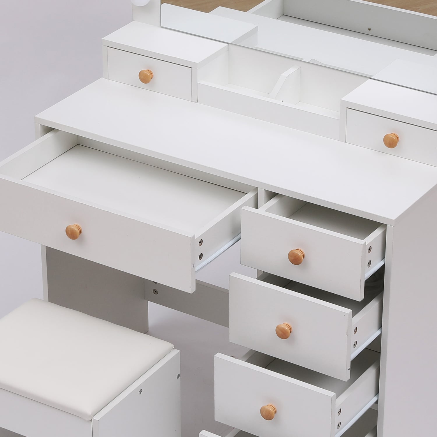 Chiqui LED Dressing Table & Stool Set