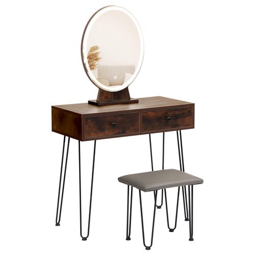 Frances LED Dressing Table & Stool Set