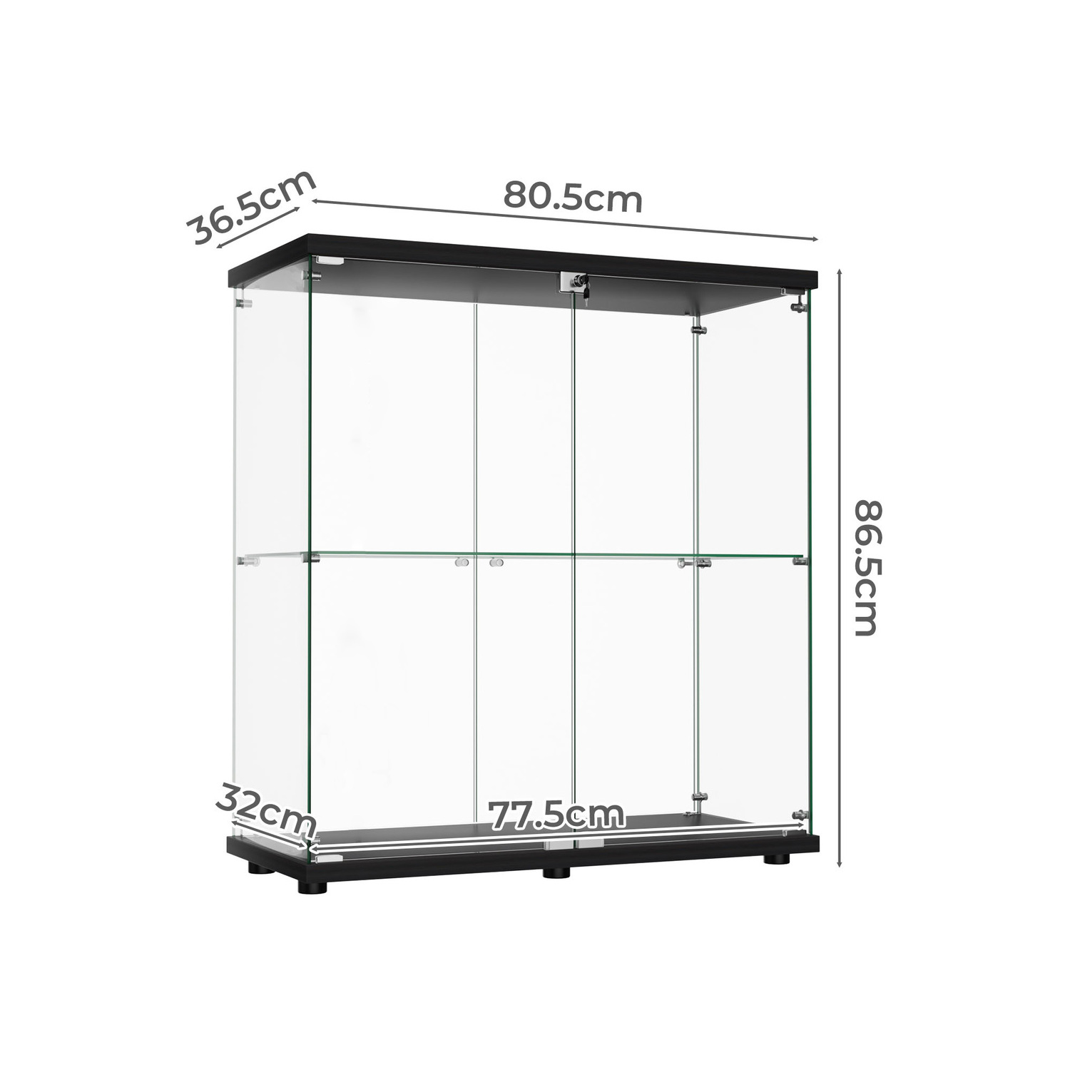 Morse 2 Door Glass Display Cabinet