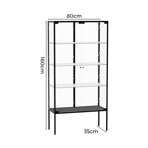Luca 4 Tier Glass Display Cabinet