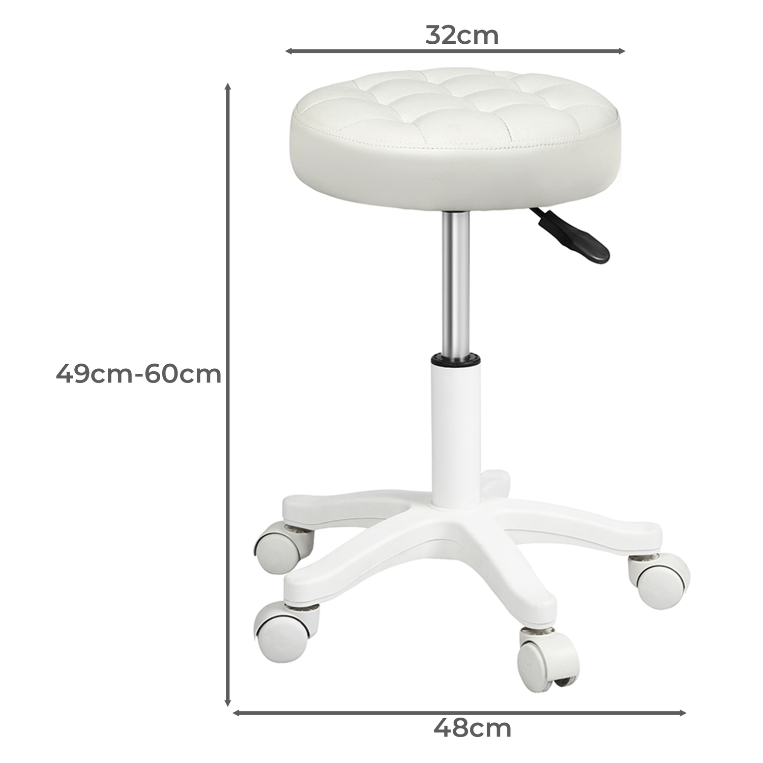 Caribou PU Leather Adjustable Salon Stool