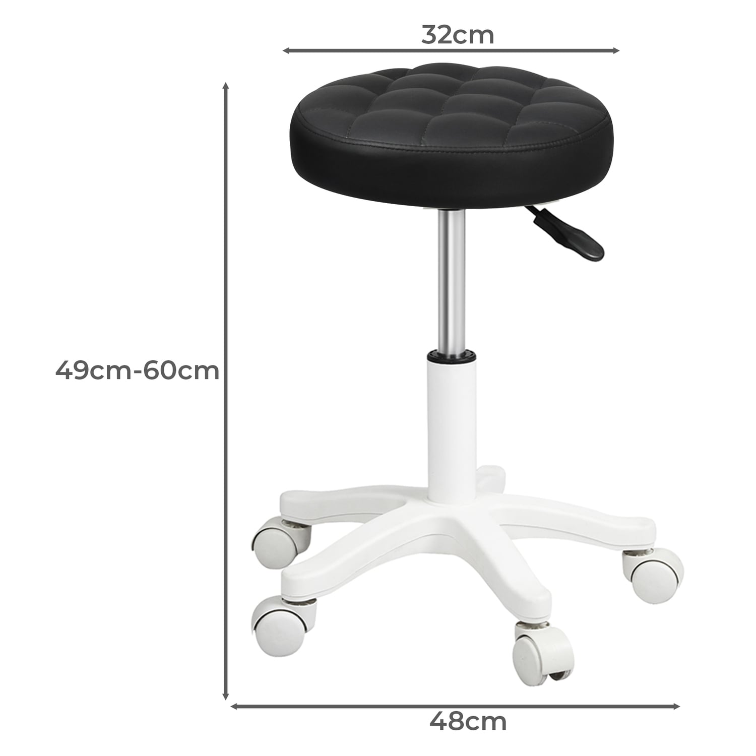 Caribou PU Leather Adjustable Salon Stool