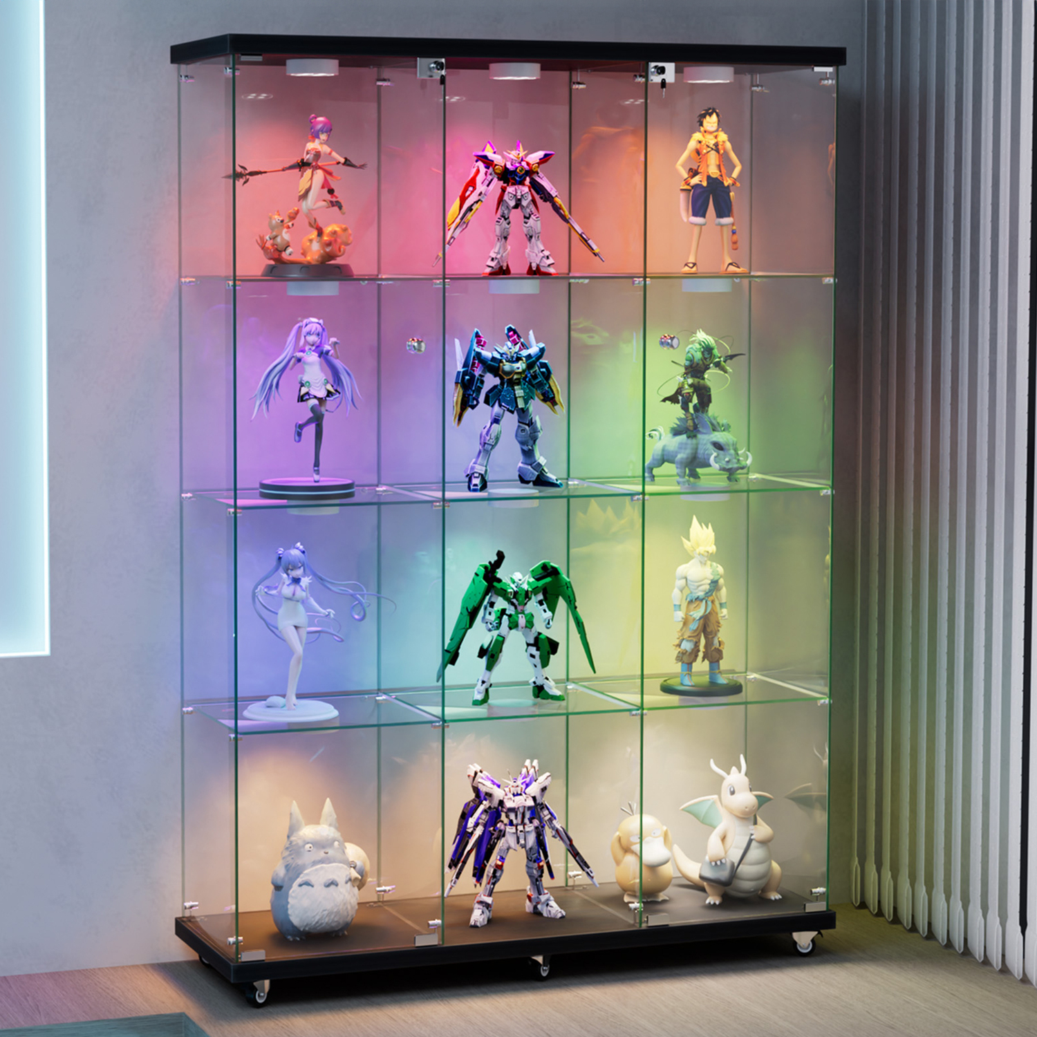 Imogen 4 Tier 3 Door Display Cabinet