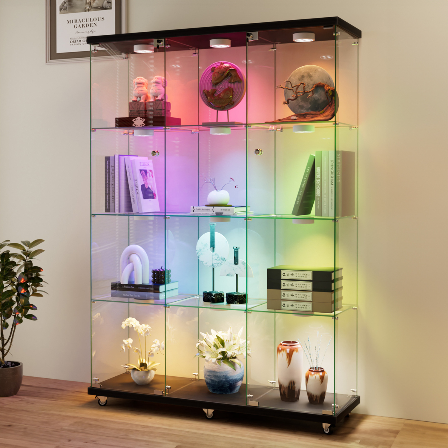 Imogen 4 Tier 3 Door Display Cabinet